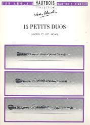 15 petits duos d'auteurs classiques pour hautbois et cor anglais, partition 