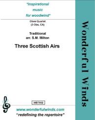 3 Scottish Airs for 3 oboes and cor anglais, score and parts 