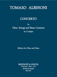 Albinoni, Tomaso: Concerto in G-Major for Oboe, Strings and Bc, for oboe and piano 