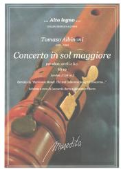 Albinoni, Tomaso: Concerto in sol maggiore Mi19 per oboe, archi e Bc, partitura e parti (oboe-1-1-1-1) 