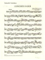 Albinoni, Tomaso: Konzert B-Dur op.7,3 für Oboe und Streichorchester, Cello / Bass 