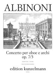 Albinoni, Tomaso: Konzert B-Dur op.7,3 für Oboe und Streichorchester, Partitur 