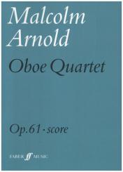 Arnold, Malcolm: Quartet op.61 for oboe, violin, viola and violoncello, score 