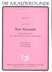 Bönisch, Josef: New Serenade für Flöte, Oboe, Klarinette und Fagott (Baßklarinette), Partitur und Stimmen 