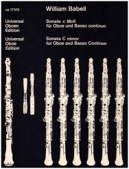Babell, William: Sonate c-Moll für Oboe und Bc Partitur und  Stimmen 