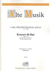 Bach, Carl Philipp Emanuel: Konzert B-Dur Wq164 für Oboe (Flöte) und Klavier 