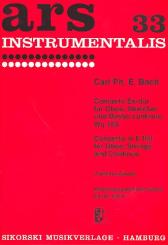 Bach, Carl Philipp Emanuel: Konzert Es-Dur Wq165 für Oboe, Streicher und Bc, für Oboe und Klavier 