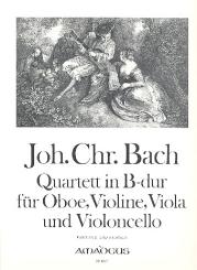 Bach, Johann Christian: Quartett B-Dur für Oboe und Streichtrio, Partitur und Stimmen 