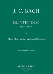 Bach, Johann Christian: Quintett C-Dur op.11,1 für Flöte, Oboe, Violine, Viola und Bc 