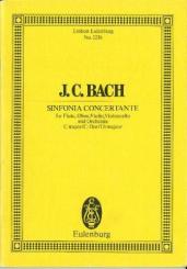 Bach, Johann Christian: Sinfonia Concertante C-Dur für Flöte, Oboe, Violine, Violoncello, Studienpartitur 