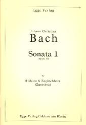 Bach, Johann Christian: Sonate Nr.1 op.10 für 2 Oboen und Englischhorn, Partitur und Stimmen 