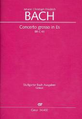 Bach, Johann Christoph Friedrich: Concerto grosso Es-Dur für 2 Oboen, 2 Cornette, 2 Violinen, Viola, Bass und, Pianoforte  Partitur 