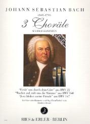 Bach, Johann Sebastian: 3 Choräle aus Bach-Kantaten  für Oboe (Klarinette) und Orgel 