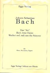 Bach, Johann Sebastian: 3 Stücke für Oboe, Klarinette, und Fagott,  Partitur 