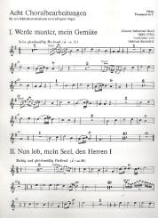 Bach, Johann Sebastian: 8 Choralvorspiele nach Kantatensätzen für Melodieinstrument und Orgel, Oboe/Trompete in C 