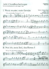 Bach, Johann Sebastian: 8 Choralvorspiele nach Kantatensätzen für Melodieinstrument und Orgel, Englischhorn/Horn in F 