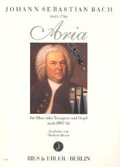 Bach, Johann Sebastian: Aria aus BWV68 für Oboe (Trompete ) und Orgel 