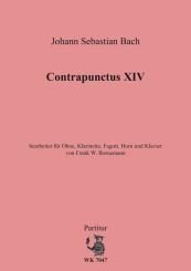 Bach, Johann Sebastian: Contrapunktus XIV für Oboe, Klarinette, Fagott, Horn und Klavier, Stimmen 