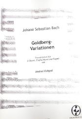 Bach, Johann Sebastian: Goldberg-Variationen BWV988 für 2 Oboen, Englischhorn und Fagott, Partitur und Stimmen 