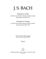 Bach, Johann Sebastian: Konzert A-Dur BWV1055 für Oboe d'amore (Oboe), Streicher und Bc, Violine 2 