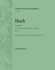 Bach, Johann Sebastian: Konzert g-Moll für Oboe, Streicher und Bc, Cembalo 