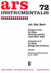 Bach, Johann Sebastian: Konzert C-Dur nach BWV1055 für Oboe und Streichorchester, Klavierauszug für Oboe und Klavier 