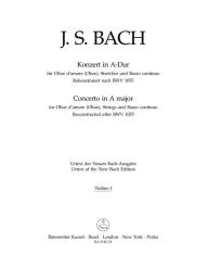 Bach, Johann Sebastian: Konzert A-Dur BWV1055 für Oboe d'amore (Oboe), Streicher und Bc, Violine 1 