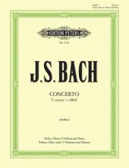 Bach, Johann Sebastian: Konzert c-Moll BWV1060 für Violine, Oboe (Violine) und Klavier 