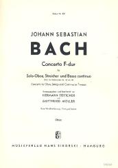 Bach, Johann Sebastian: Konzert F-Dur für Oboe, Streicher und Bc, Oboe solo 