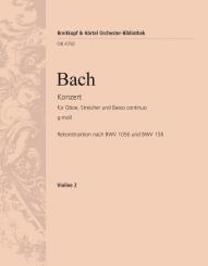 Bach, Johann Sebastian: Konzert g-Moll für Oboe, Streicher und Bc, Violine 2 