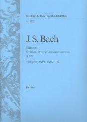 Bach, Johann Sebastian: Konzert g-Moll für Oboe, Streicher und Bc, Partitur 