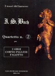 Bach, Johann Sebastian: Quartett  Nr.2 für 2 Oboen, Englischhorn und Fagott, Partitur und Stimmen 