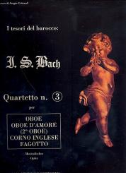 Bach, Johann Sebastian: Quartett Nr.3 für Oboe, Oboe d'amore, Englischhorn und Fagott, Partitur und Stimmen 