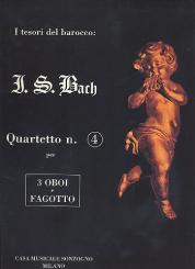 Bach, Johann Sebastian: Quartett Nr.4 für 3 Oboen und Fagott, Partitur und Stimmen 
