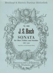 Bach, Johann Sebastian: Sonata nach Bachs Klavierfassung BWV964 der Sonate BWV1003 für Violine und Streichorchester, Partitur 