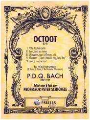 Bach, P.D.Q. alias Schickele, Peter: Octoot (S. 8) for 2 flutes, 2 oboes, 2 clarinets and 2 bassoons, score and parts 
