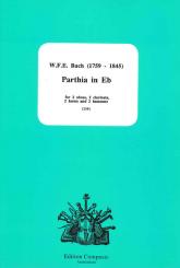 Bach, Wilhelm Friedrich Ernst: Parthia in Eb for 2 oboes, 2 clarinets, 2 horns and 2 bassoons, score and parts 