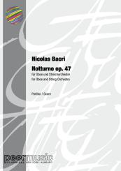 Bacri, Nicolas: Notturno op.47 für Oboe und Streichorchester, Oboe und Klavier 