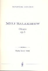 Balakirew, Mili: Oktett op.3 für Klavier, Violine, Viola, Violoncello, Kontrabass, Flöte, Oboe und Horn, Studienpartitur 