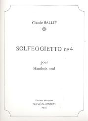 Ballif, Claude: Solfeggietto no.4 pour hautbois seul 