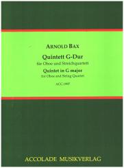 Bax, Arnold Edward Trevor: Quintett G-Dur für Oboe und Streichquartett, Partitur und Stimmen 