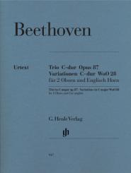 Beethoven, Ludwig van: Trio C-Dur op.87  und  Variationen C-Dur WoO28 für 2 Oboen und Englischhorn, Stimmen 