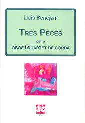 Benejam,  Lluís: 3 Peces for oboe and string quartet score and parts 