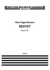 Bentzon, Niels Viggo: Sextet Op.278 for flute, oboe, clarinet, horn, bassoon and piano, score 