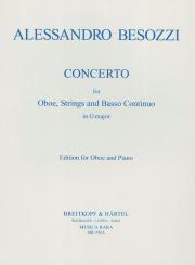 Besozzi, Alessandro: Concerto in g major for oboe, string orchestra and basso continuo, Oboe und Klavier 