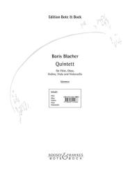 Blacher, Boris: Quintett für Flöte, Oboe, Violine, Viola und Violoncello, Stimmensatz 