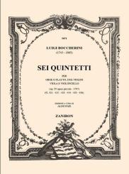 Boccherini, Luigi: 6 Quintette op.55 G431-436 für Oboe (Flöte) und Streichquartett, Studienpartitur 