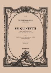 Boccherini, Luigi: 6 quintetti op.55 per oboe (fl), 2 vl, va e vc, parti 