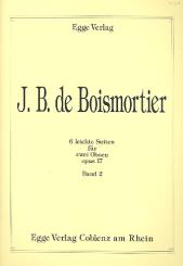 Boismortier, Joseph Bodin de: 6 leichte Suiten op.17 Band 2 (Nr.4-6) für 2 Oboen 
