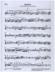 Borris, Siegfried: Oboenquartett op.17 Nr.1 für Oboe, Violine, Viola und Violoncello, Stimmen 